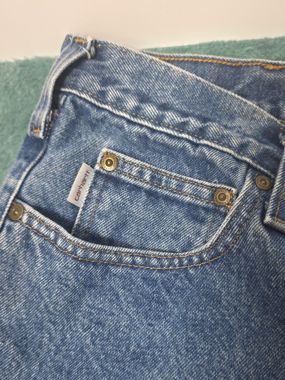 Carhartt Men’s Denim Jeans in Medium Blue - Picture 3 of 6